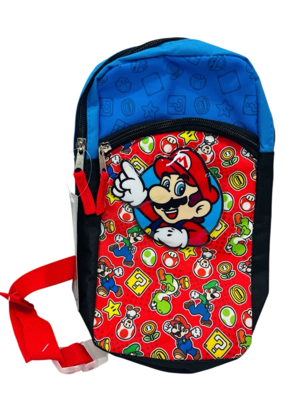 Super Mario Kids Sling Bag Adjustable Crossbody Strap Fun Carrier